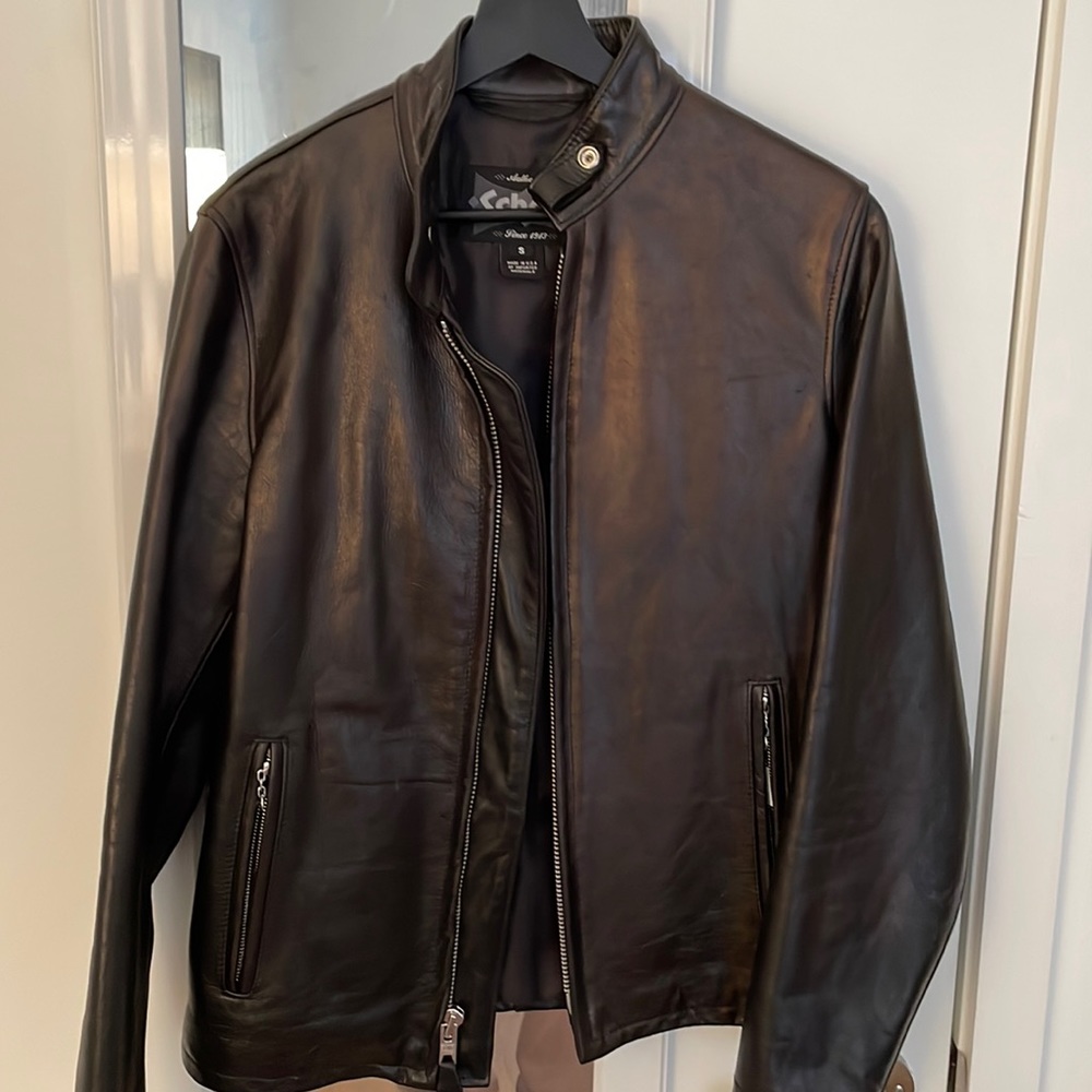 MENS SCHOTT RACER LEATHER JACKET
